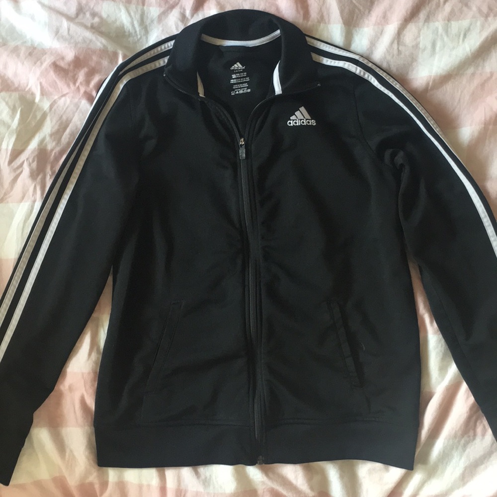 *SOLD*black adidas track jacket